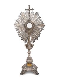 A French Baroque-Style Silver and Vermeil Monstrance