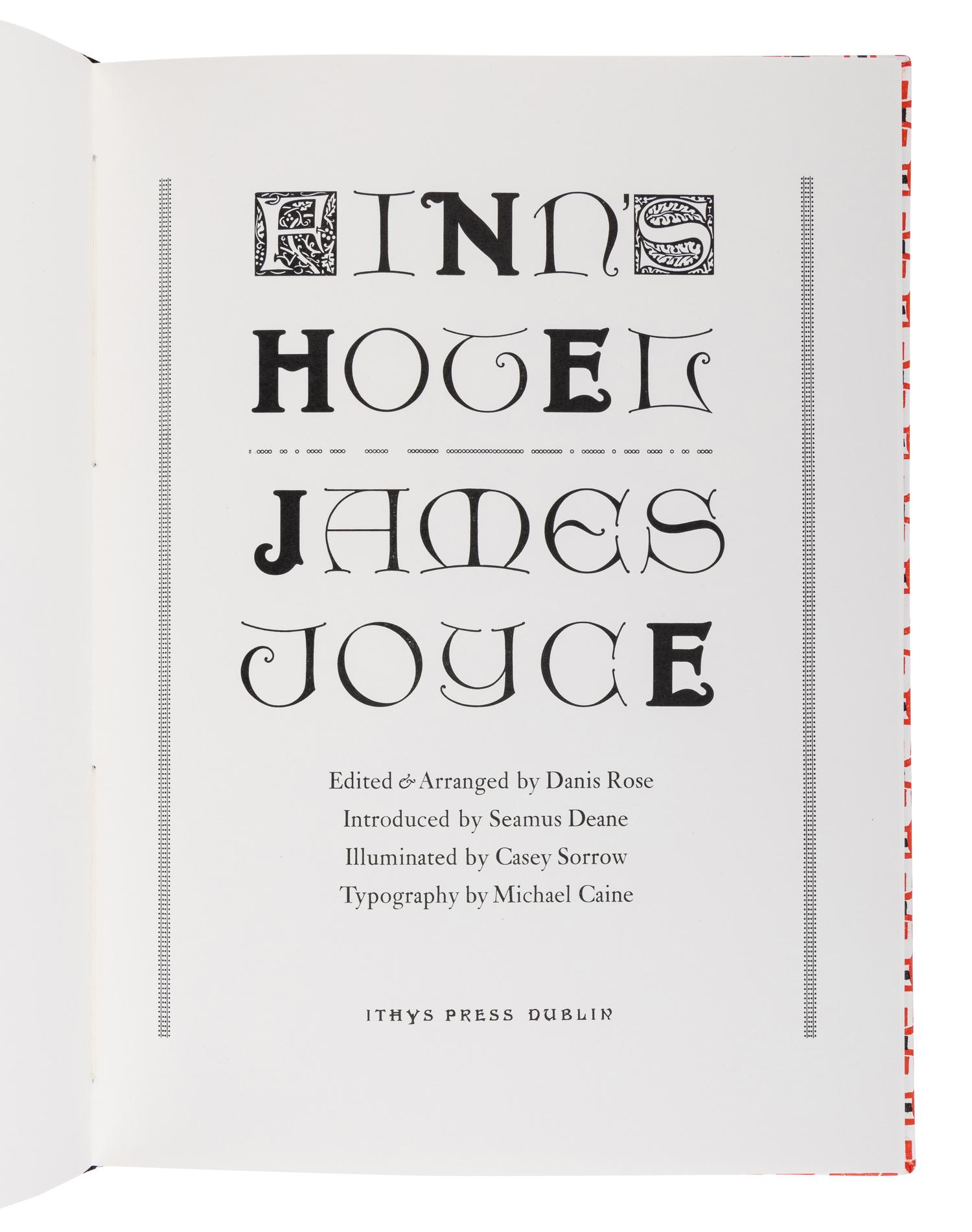 [ITHYS PRESS]. JOYCE, James (1882-1941). Finn's Hotel . Dublin: Ithys Press, 2013.