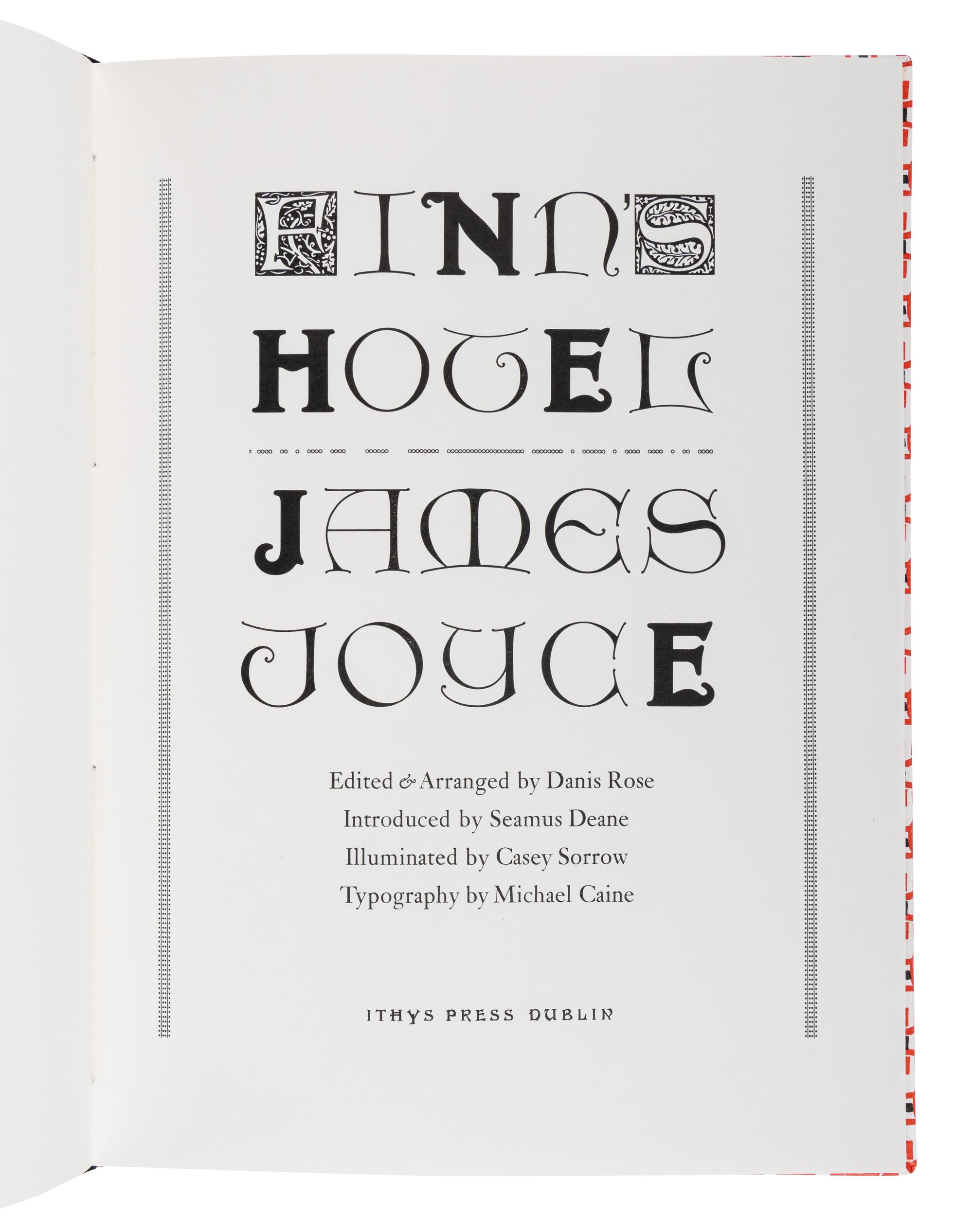 [ITHYS PRESS]. JOYCE, James (1882-1941). Finn's Hotel . Dublin: Ithys Press, 2013.