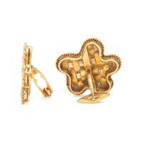Bicolor Gold Woven Cufflinks