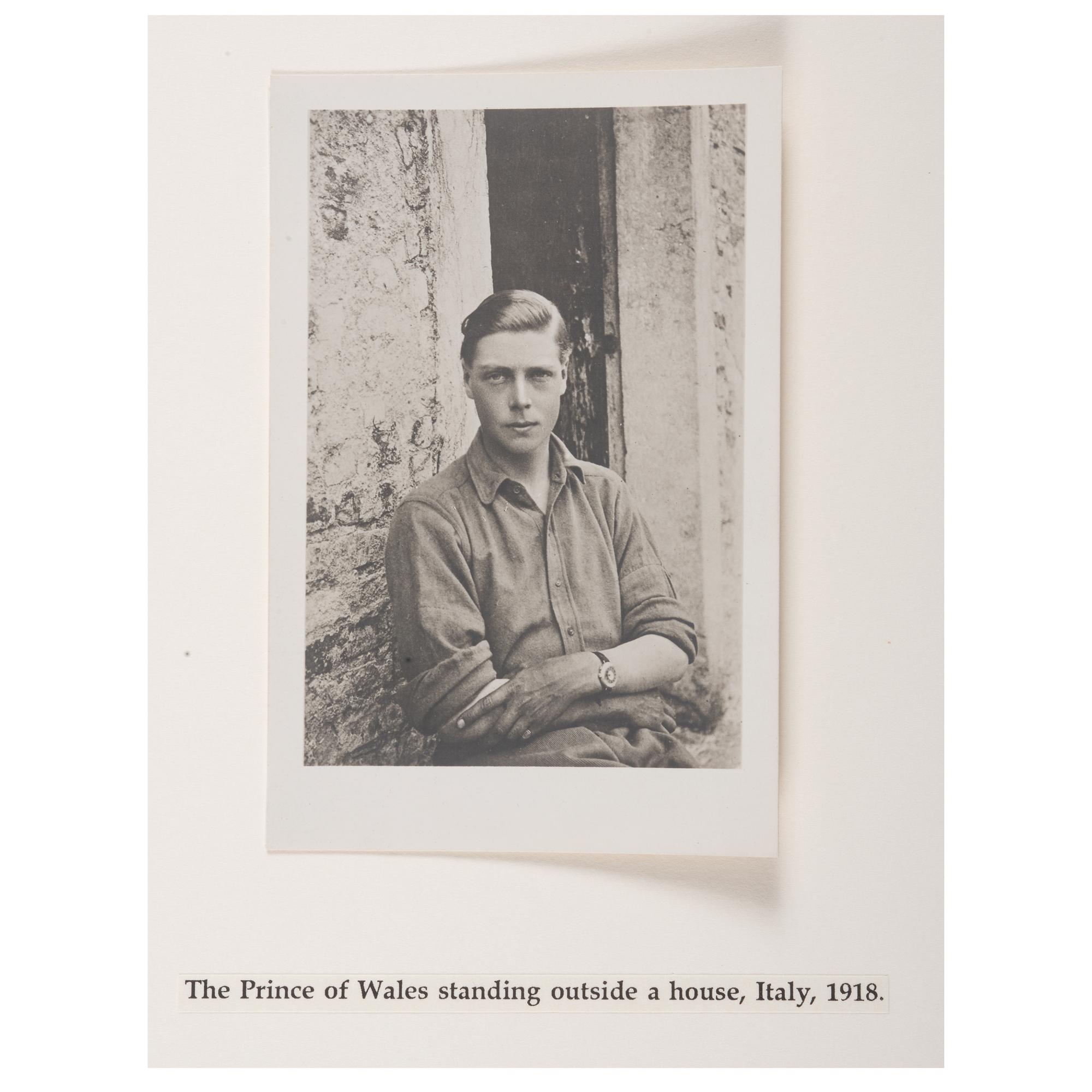 Prince of Wales Tour of Italy, 1918, Collection of 18 Photographs, Plus