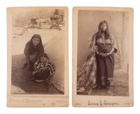 [NATIVE AMERICANS]. LENNY & SAWYERS, photogs. 2 boudoir photographs of Comanche subjects.