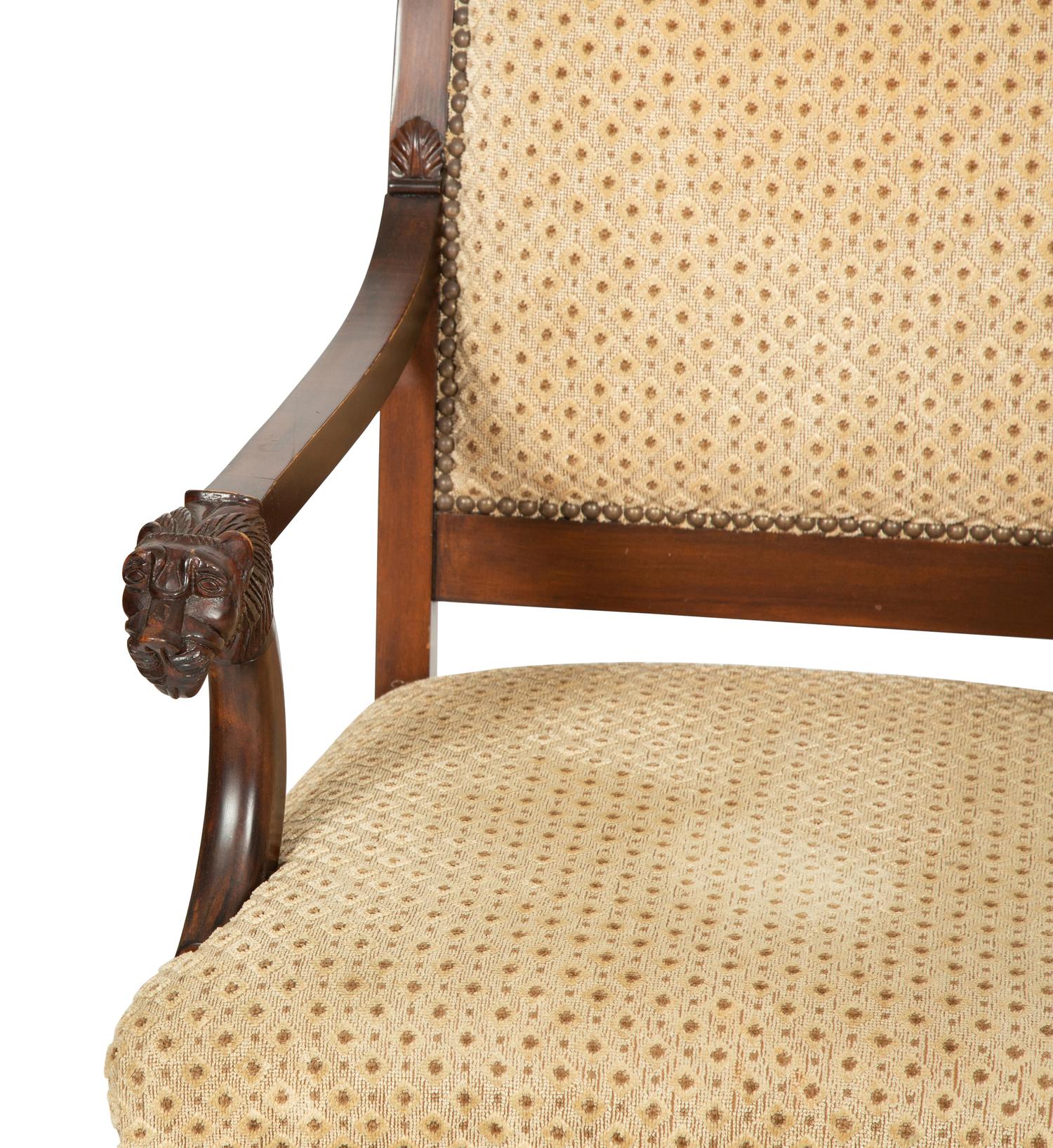 A Pair of Regency Style Mahogany Armchairs
