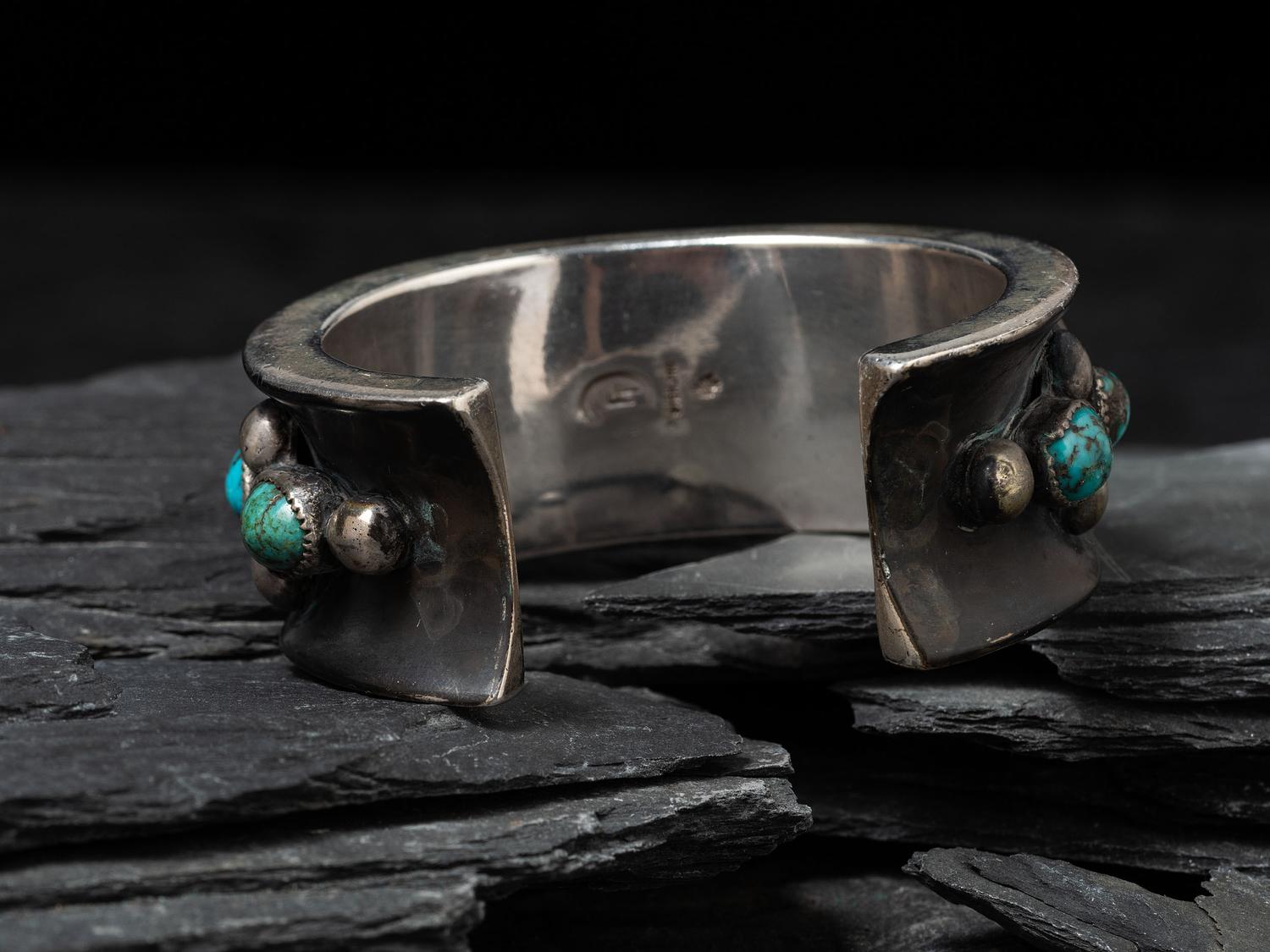 Southwestern-style Turquoise and Sterling Silver Cuff Bracelet