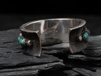 Southwestern-style Turquoise and Sterling Silver Cuff Bracelet