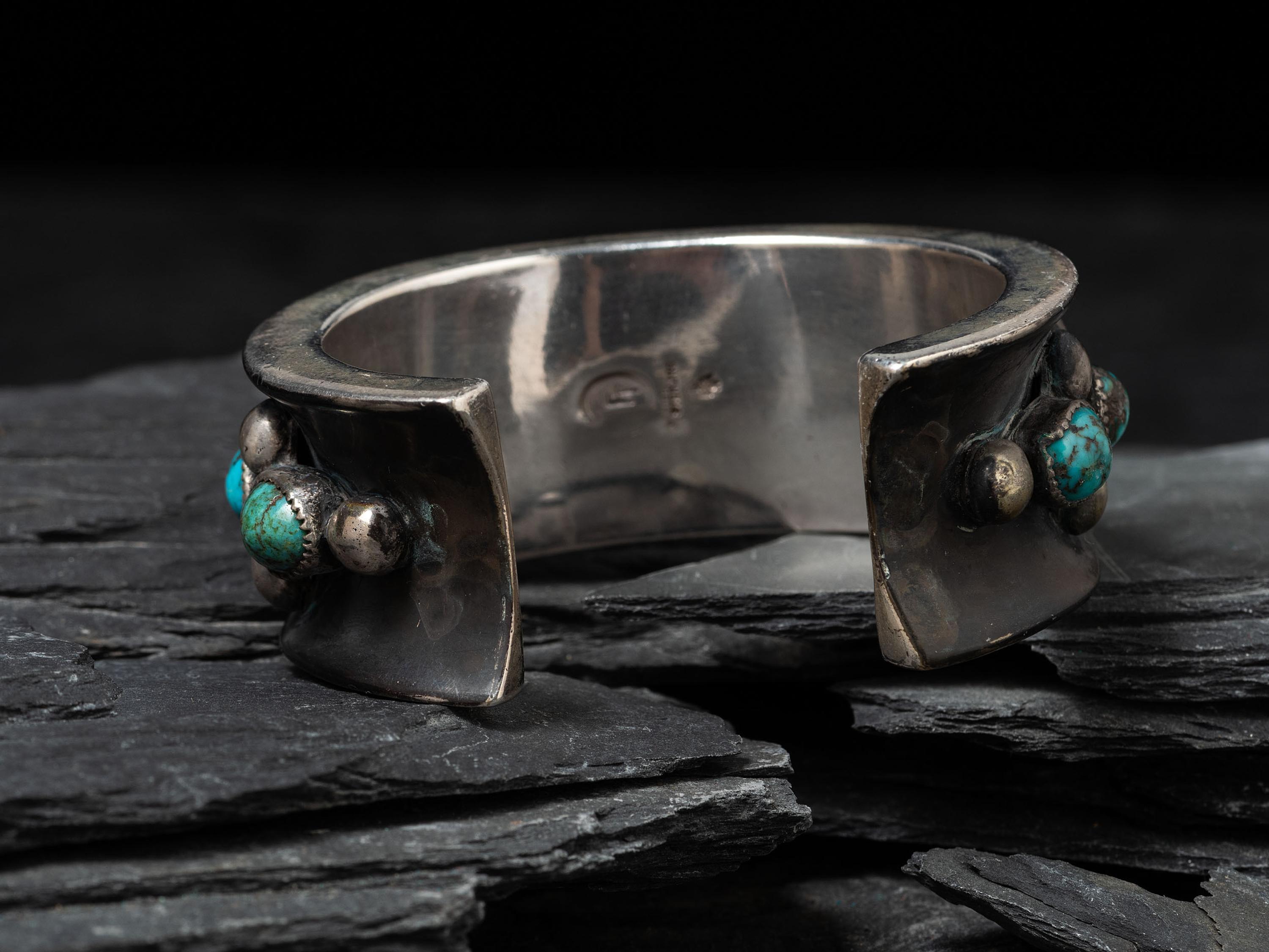 Southwestern-style Turquoise and Sterling Silver Cuff Bracelet