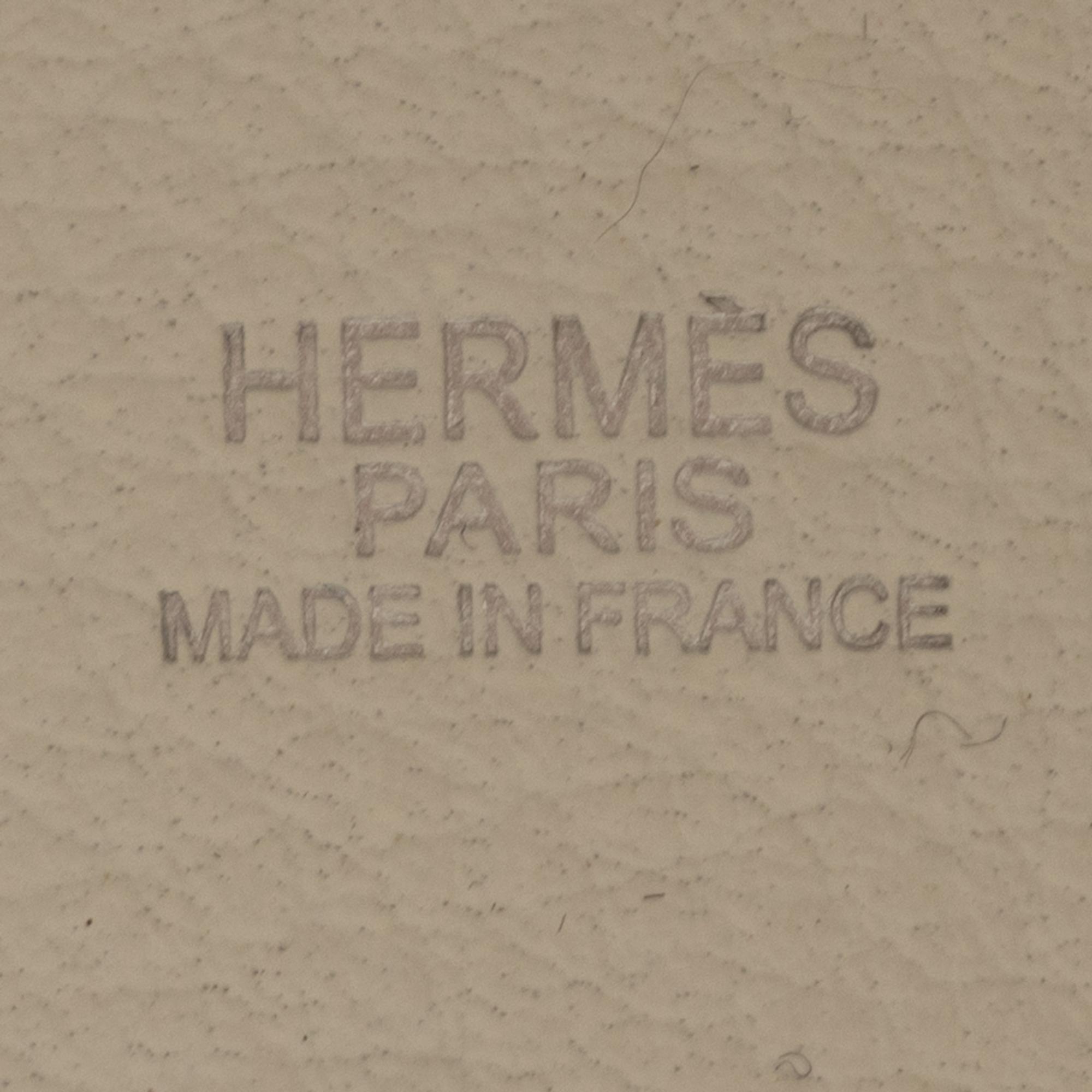 Hermès, Picotin18 in White Togo with Orange Trim