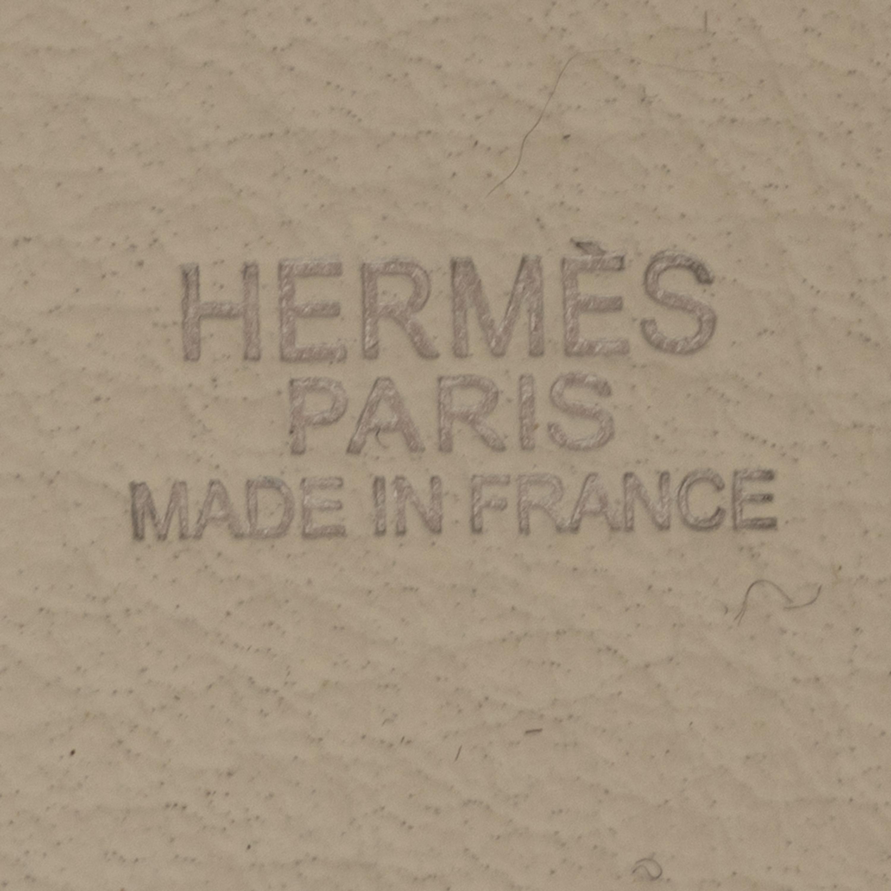 Hermès, Picotin18 in White Togo with Orange Trim