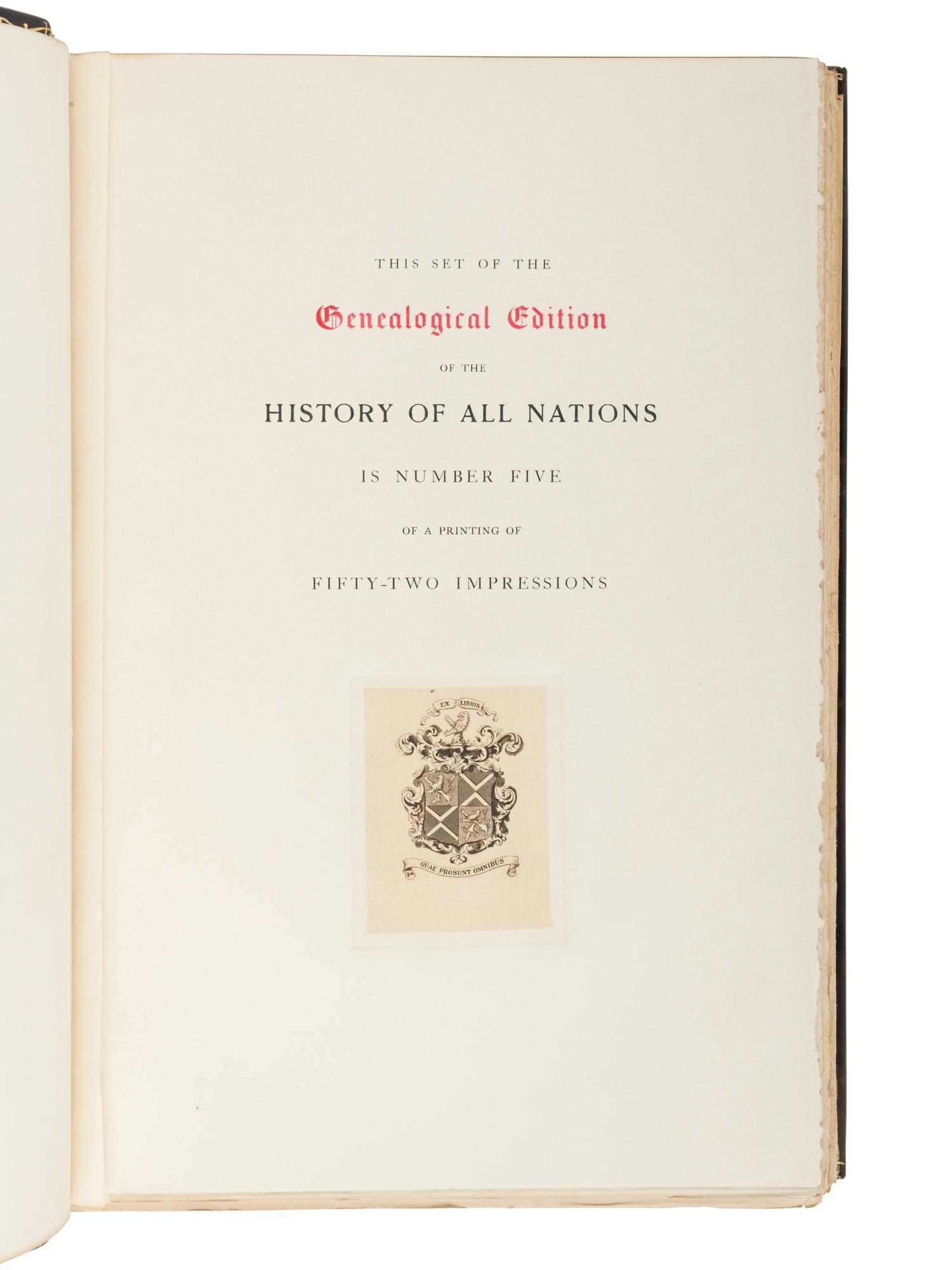 FLATHE, Theodor, John FISKE, Charles M. ANDREWS et al. A History of All Nations . John Henry Wright, translator. Philadelphia: Lea Brothers & Company, 1902.