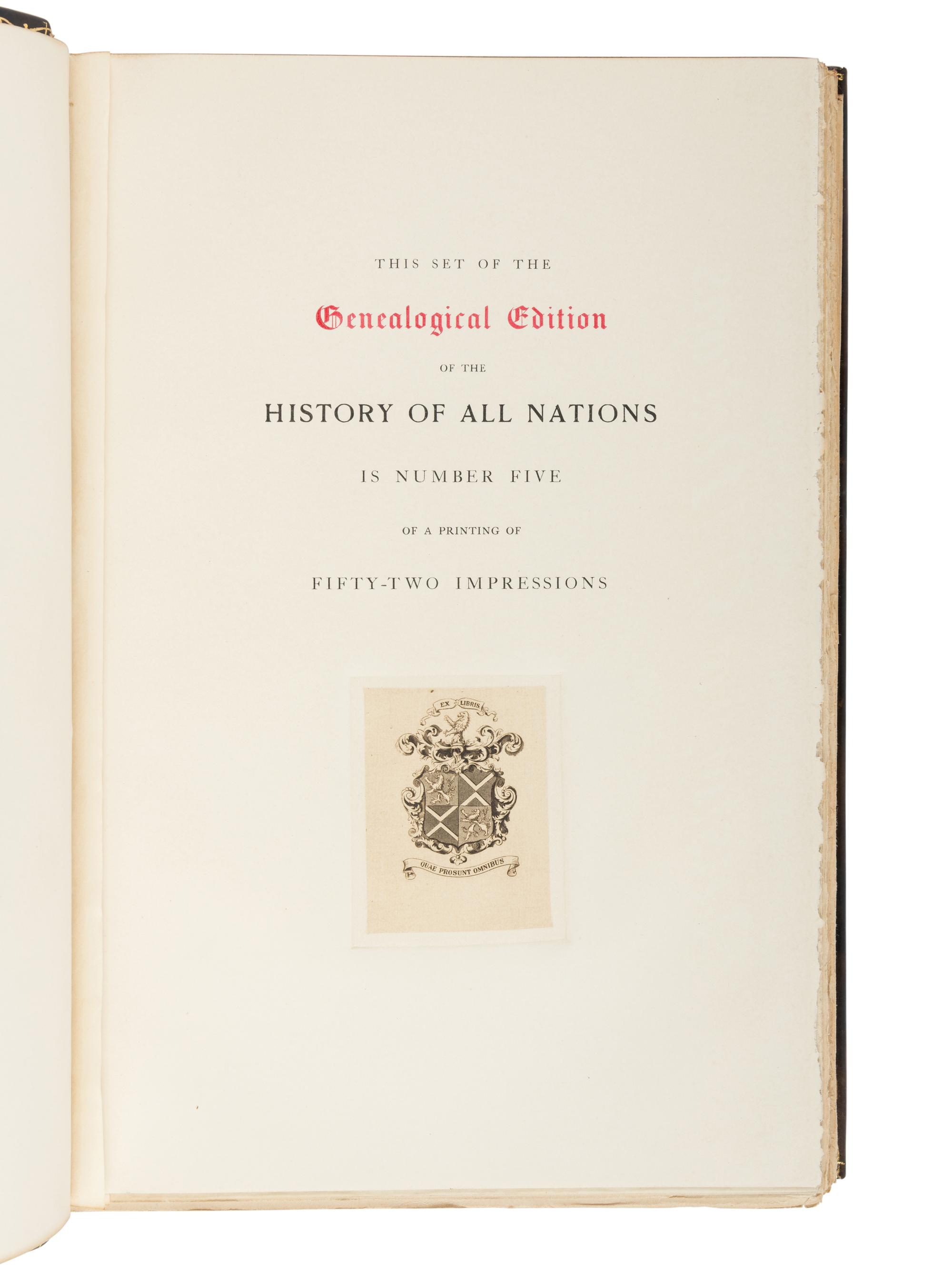 FLATHE, Theodor, John FISKE, Charles M. ANDREWS et al. A History of All Nations . John Henry Wright, translator. Philadelphia: Lea Brothers & Company, 1902.