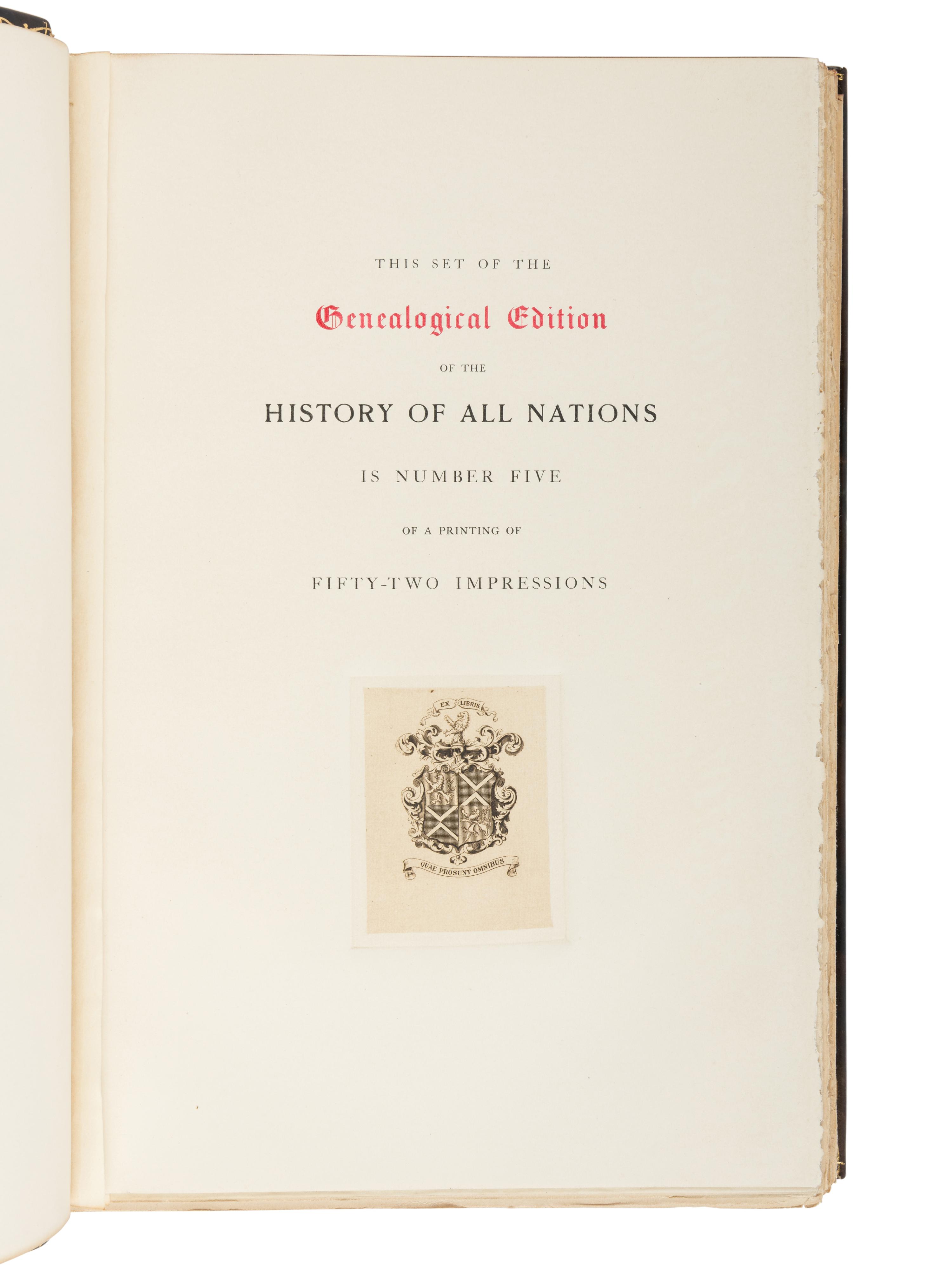 FLATHE, Theodor, John FISKE, Charles M. ANDREWS et al. A History of All Nations . John Henry Wright, translator. Philadelphia: Lea Brothers & Company, 1902.