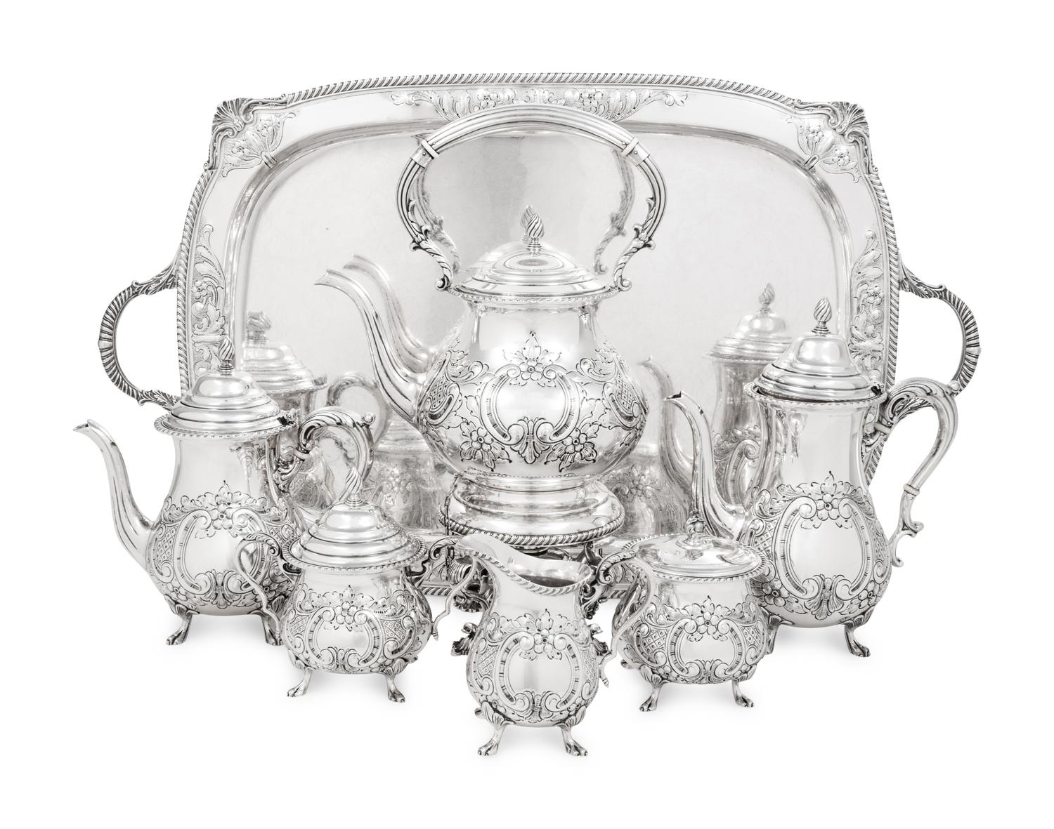 An American Silver Seven-Piece Tea and Coffee Service
