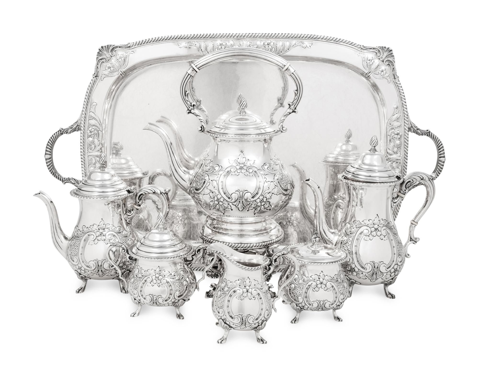 An American Silver Seven-Piece Tea and Coffee Service