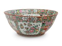 A Rose Medallion Porcelain Center Bowl