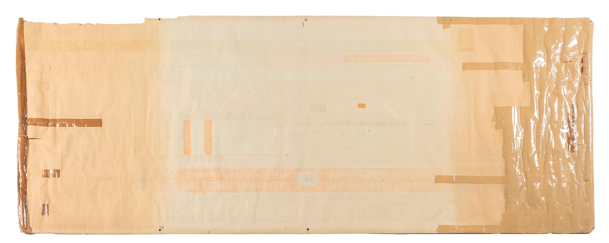 [RELIGION]. The Revelation of Jesus Christ . Illustrated church tent revival banner. [ca 1910s-1920s].