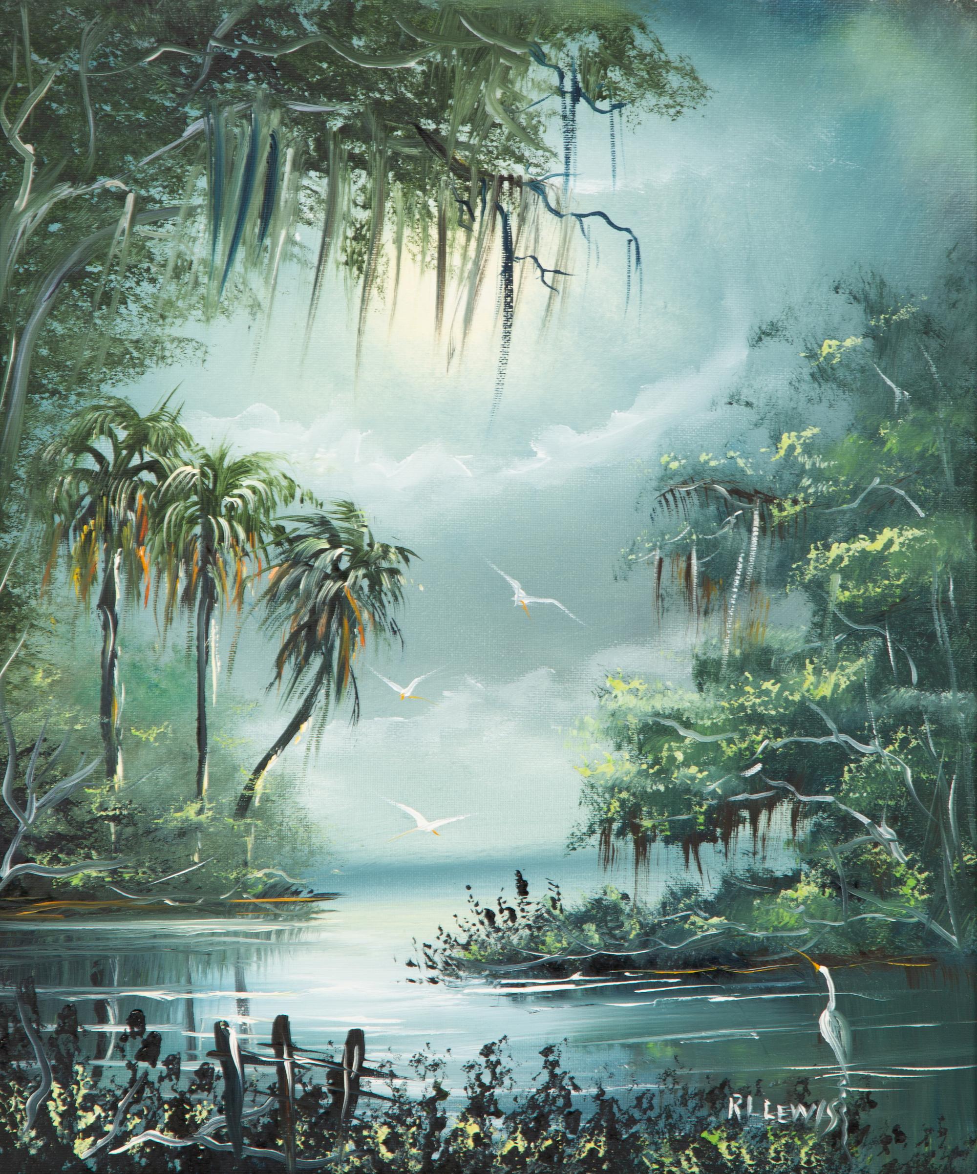 Florida Highwayman - View with White Heron
