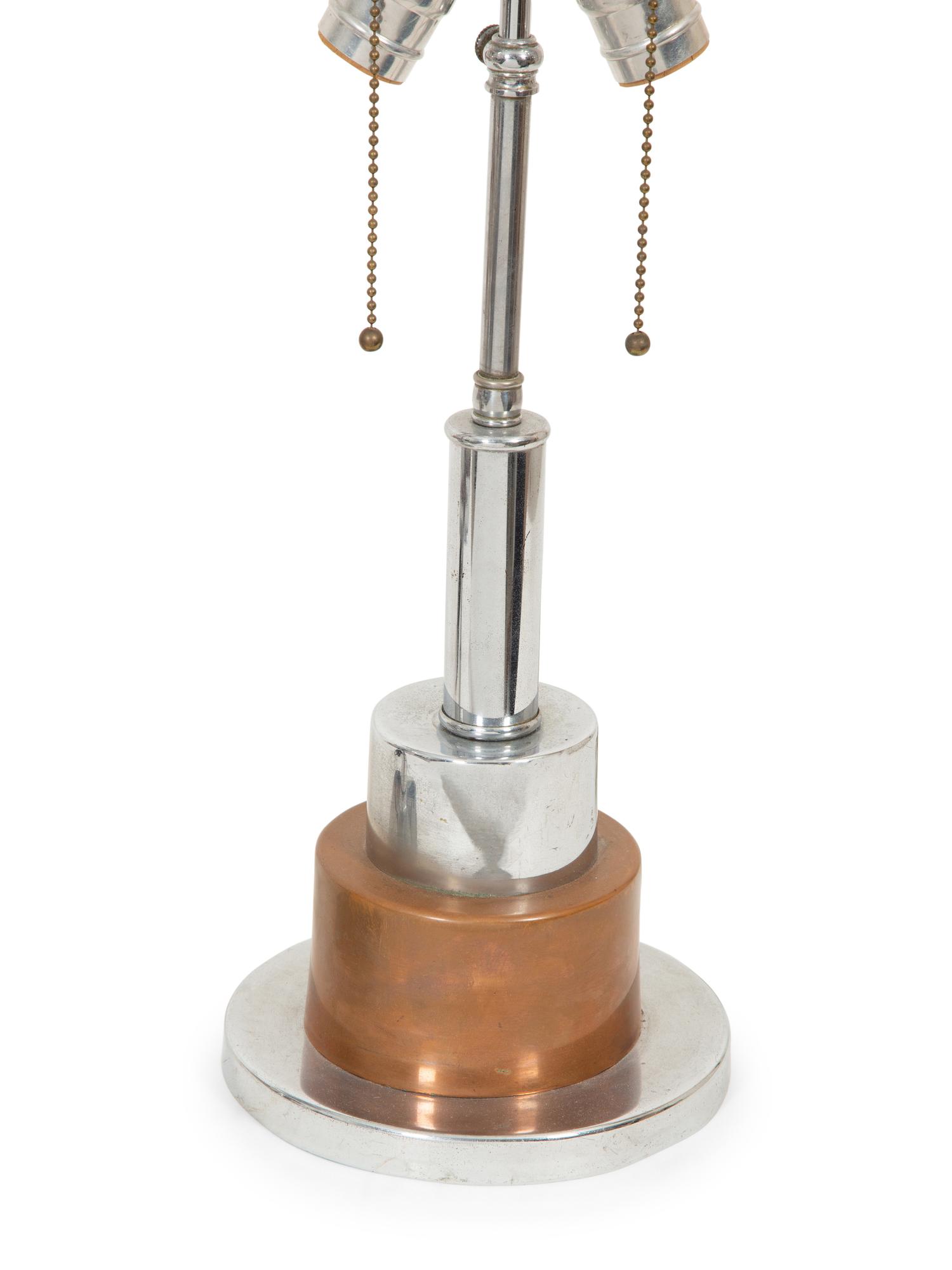 An Art Deco Hadrill and Horstman Counterbalance Table Lamp and Associated Lamp