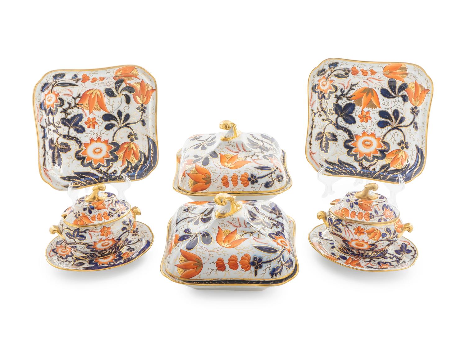 A Group of English Imari Palette Porcelain — LATE 18TH/EARLY 19TH CENTURY