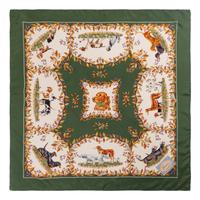 Four Designer Scarves: Two Hermès, Two Gucci