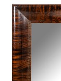 A Continental Burlwood Mirror