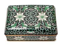 13 Chinese and Japanese Cloisonné Enamel Rectangular Boxes