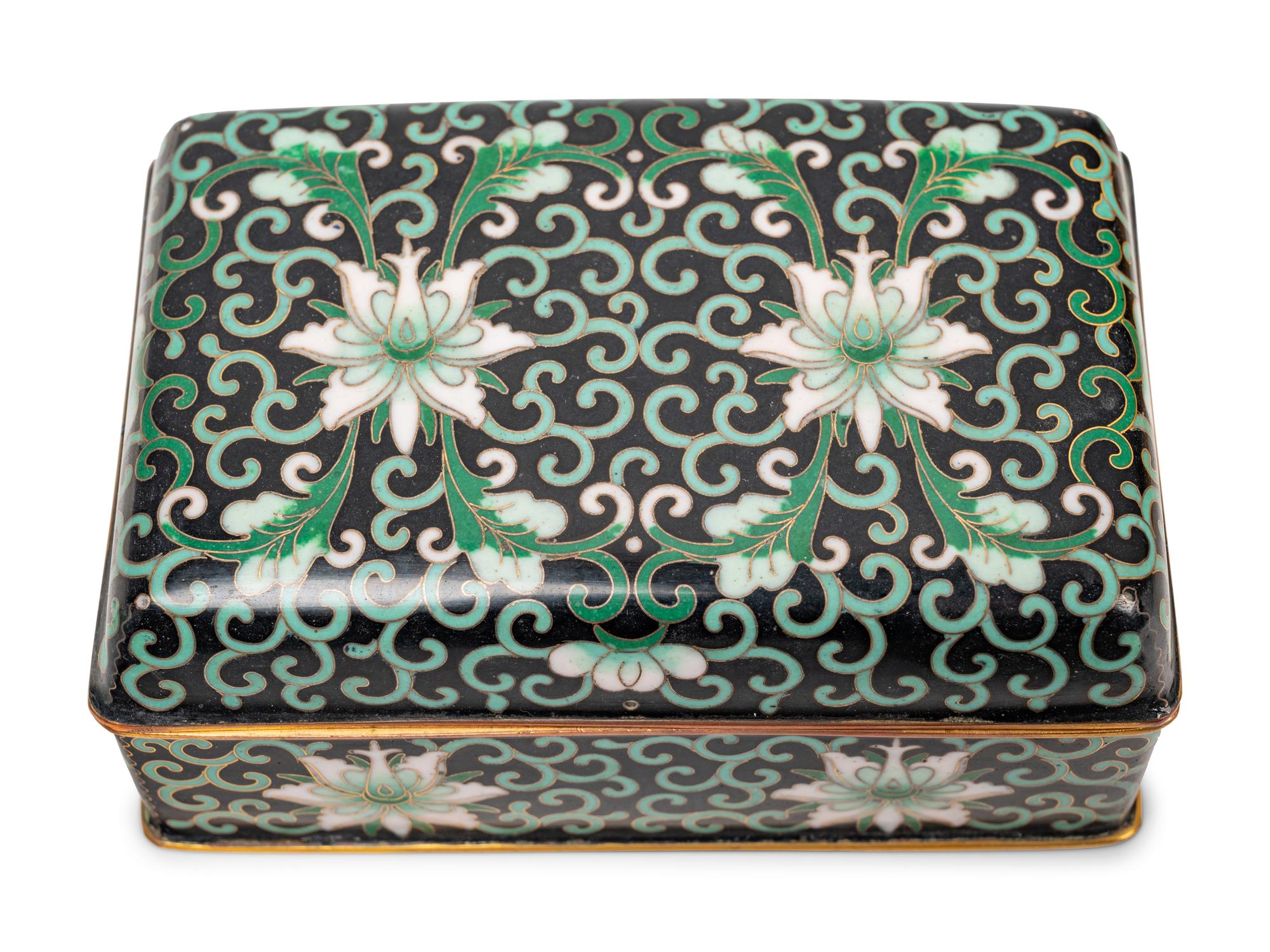 13 Chinese and Japanese Cloisonné Enamel Rectangular Boxes