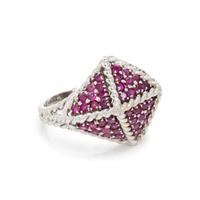 TIFFANY & CO., WHITE GOLD AND RUBY RING