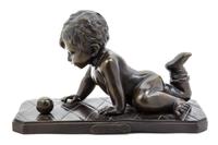 A Continental Bronze Figural Group Width 18 1/2 inches.