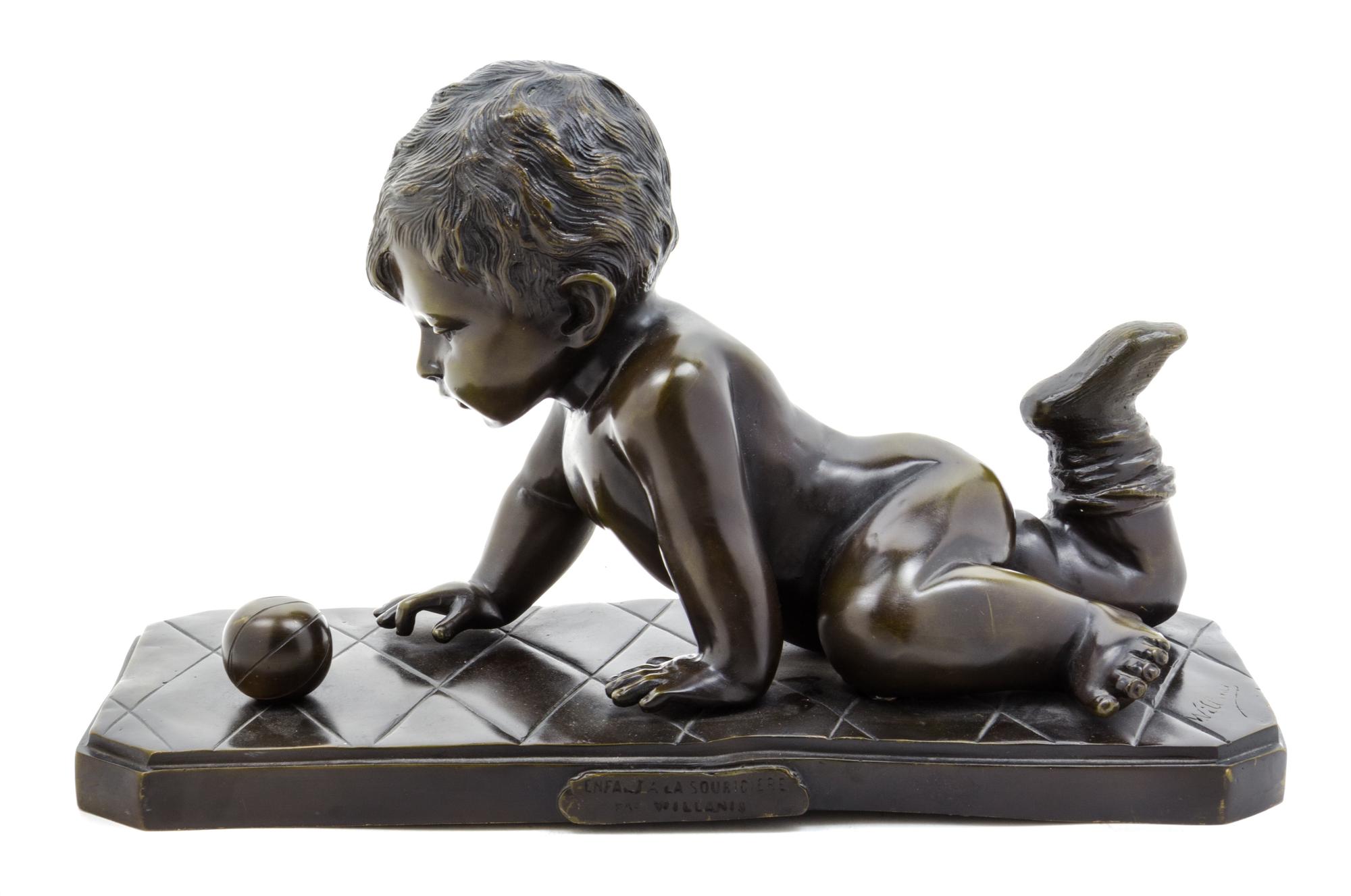 A Continental Bronze Figural Group Width 18 1/2 inches.