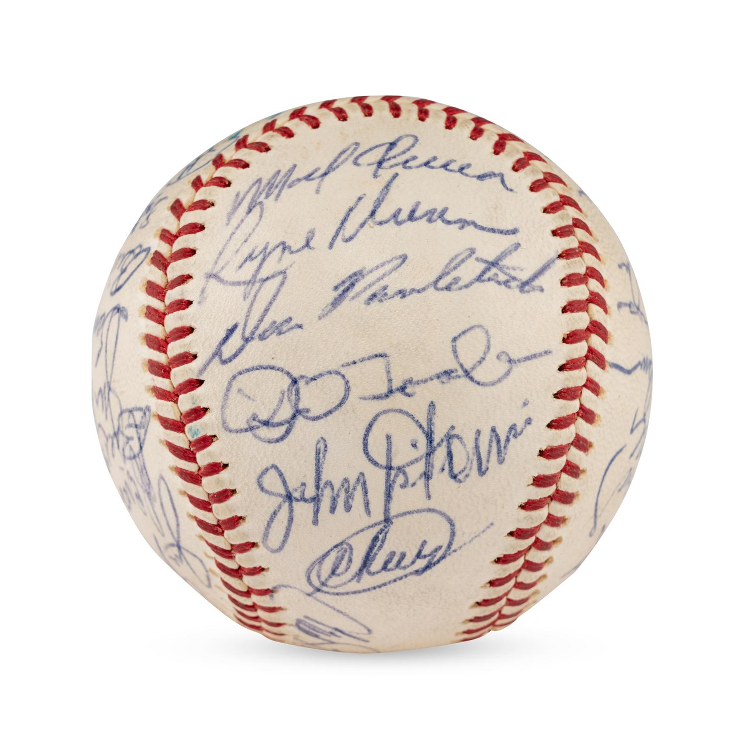 A 1964 Cincinnati Reds Team Signed Autograph Baseball Including Early Career Pete Rose Signature