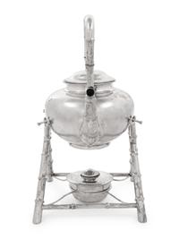 A Chinese Export Silver Teapot and Stand
