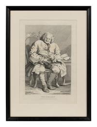 A group of four 19th and 20th Century European Prints (After James Abbott McNeill Whistler, William Hogarth, Charles François Daubigny and an unknown artist)
