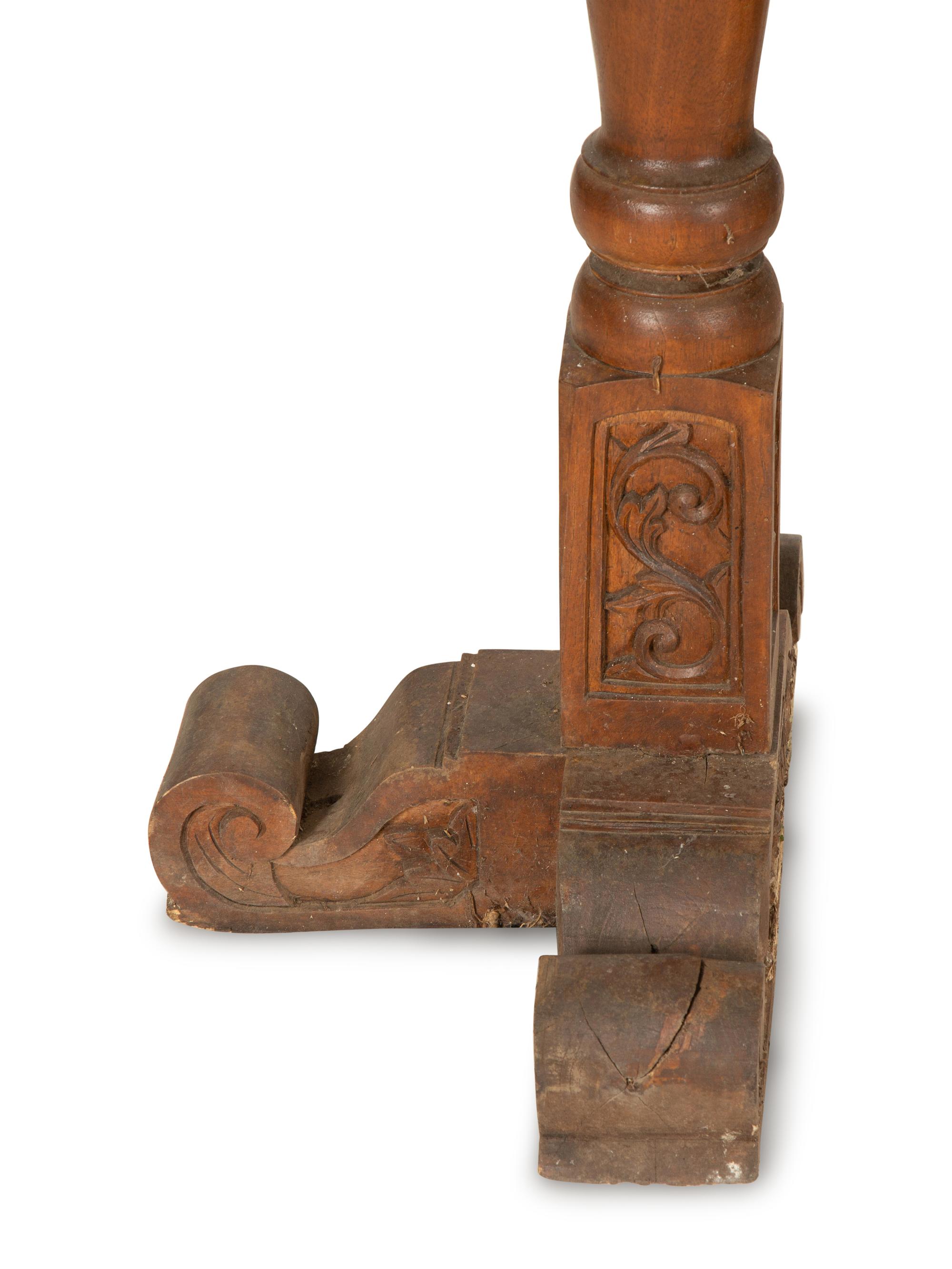 A Indonesian Gamelan Gong on Carved Wood Stand with Mallet — 19th/20th Century