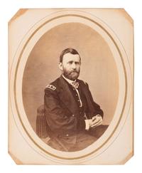 [CIVIL WAR]. BRADY, Mathew (1822-1896), photographer. Large format photograph of Ulysses S. Grant as lieutenant general. Washington, DC, ca 1864-1866.