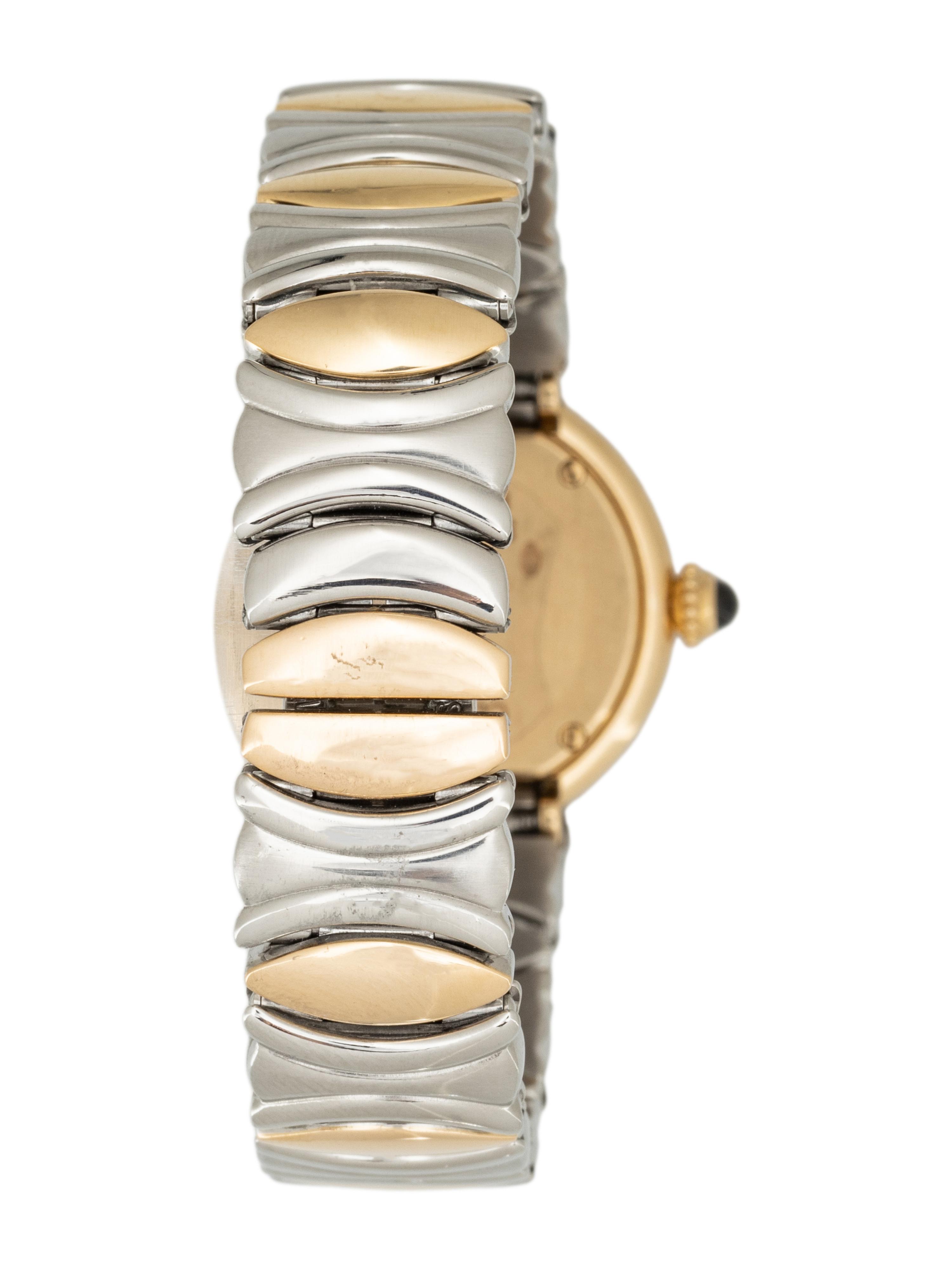 CARTIER, REF. 8057908C STAINLESS STEEL AND 18K YELLOW GOLD WATCH
