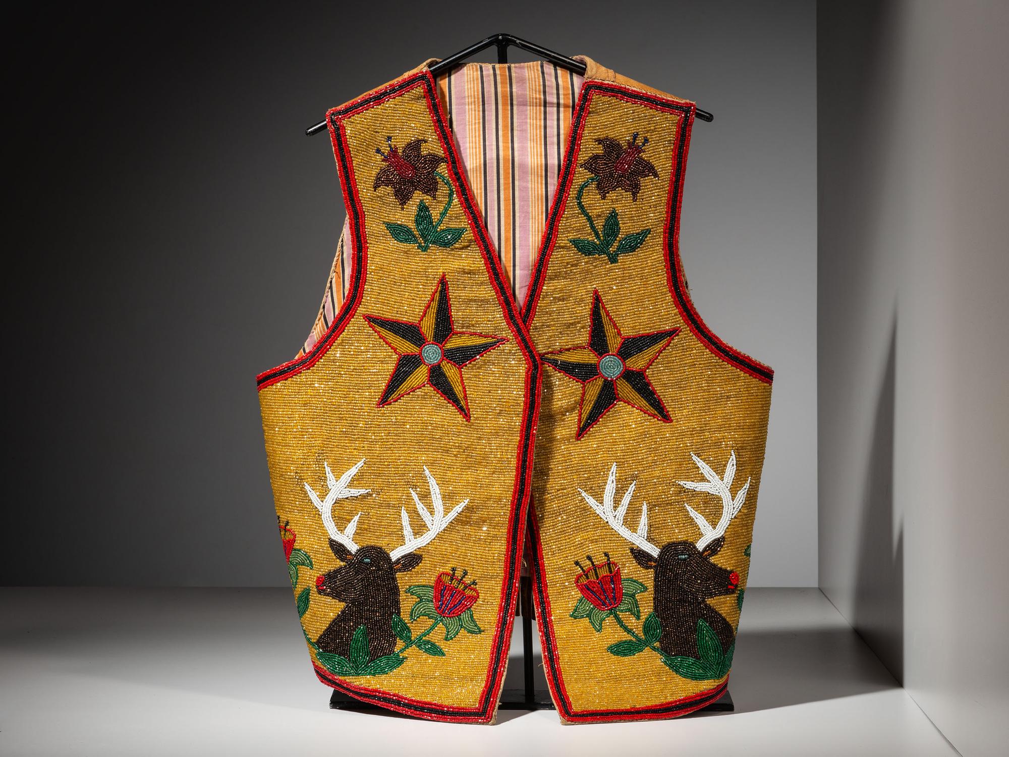 Plateau Beaded Vest, with Elk