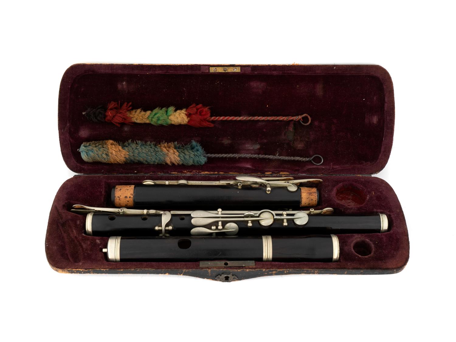 A Vintage Grenadilla Wood 13 Key 6 Hole Flute
