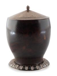 Sterling Silver and Ironwood Lidded Jar