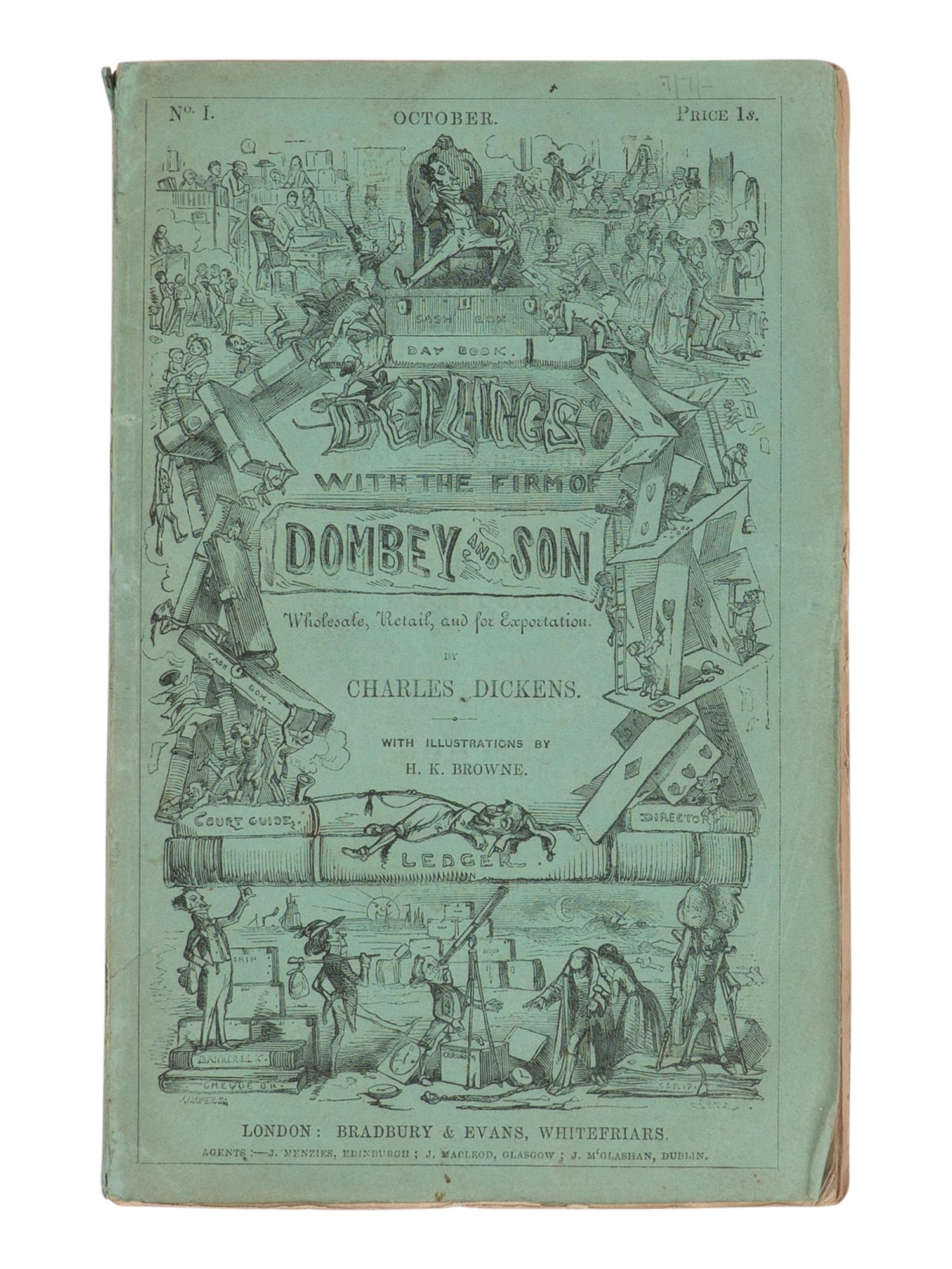 Dickens, Charles (1812-1870). A group of 5 first editions, in original monthly parts, comprising: