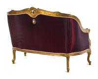 A Louis XV Style Giltwood Three-Piece Seating Suite