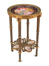 A Sèvres Style Porcelain Mounted Gilt Bronze Guéridon