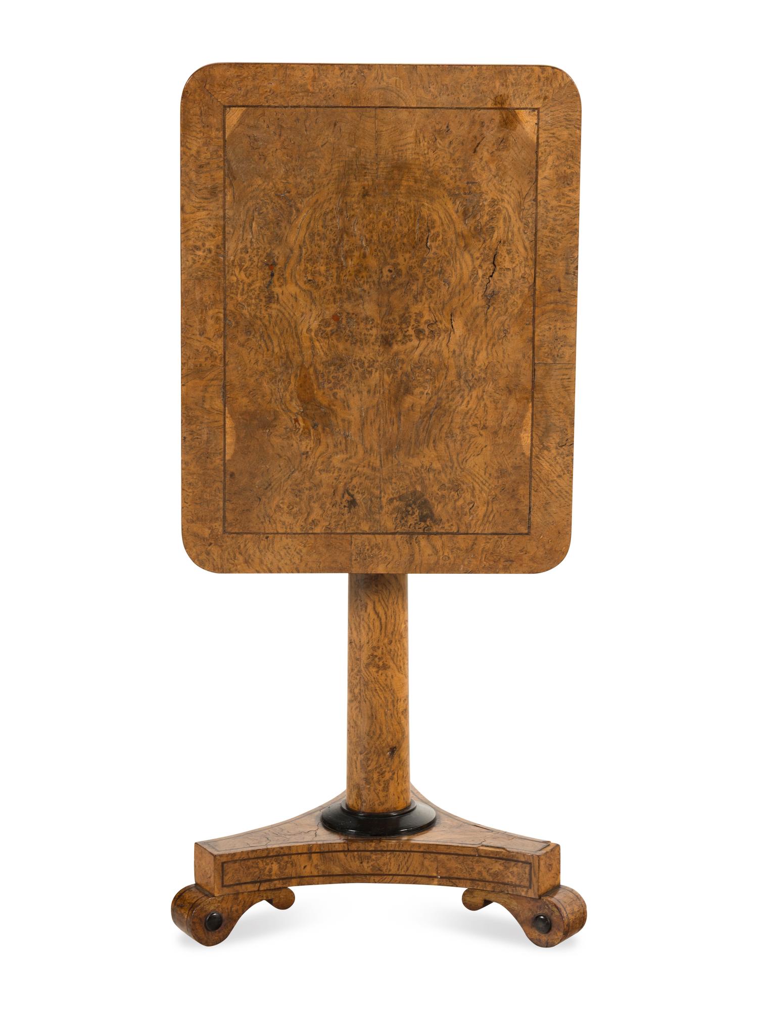 A Regency Yew Wood Tilt-Top Side Table