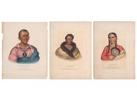 [McKENNEY & HALL]. A group of 3 large folio hand-colored lithographs of Omaha and Iowa. 1836-1838.