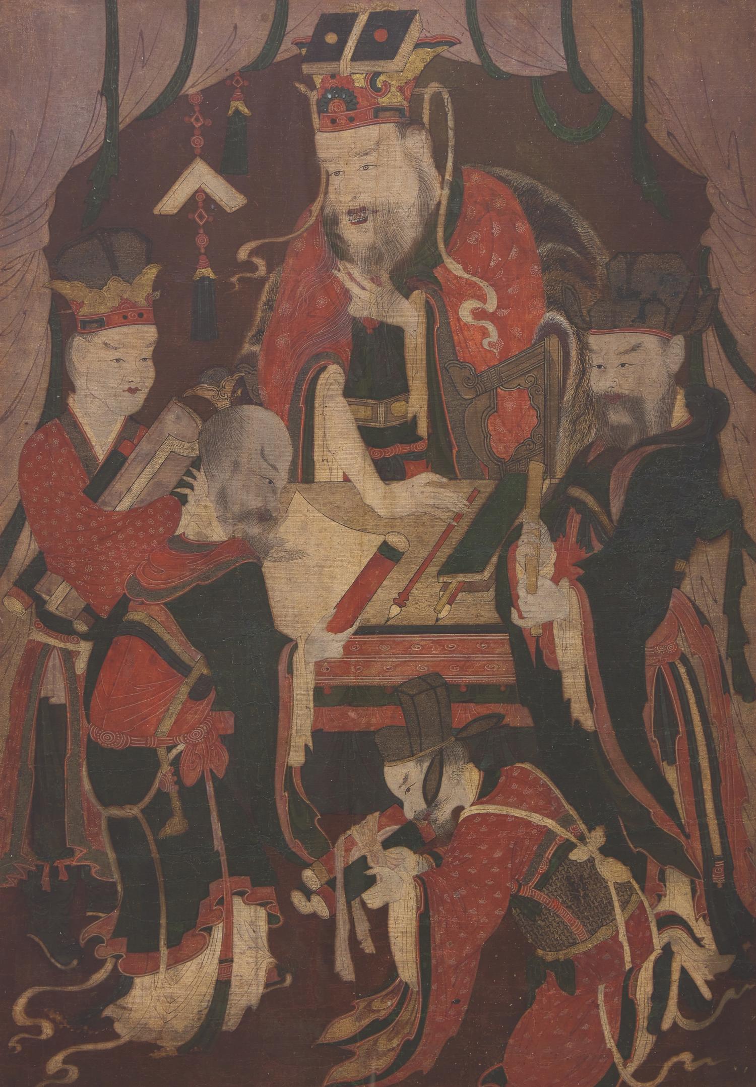 A Korean Painting Depicting a King of Hell, Joseon Dynasty 十五-十九世紀 朝鮮《十王圖》