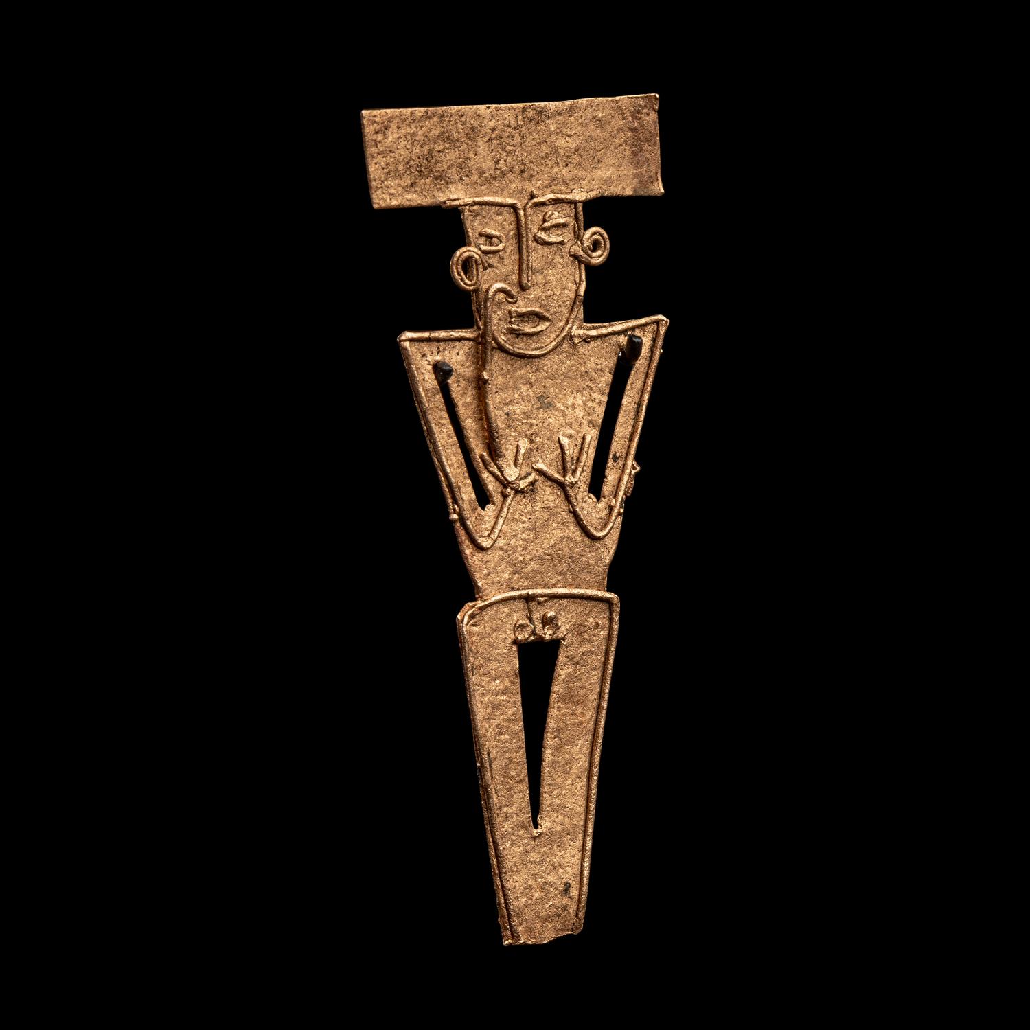 A Muisca Gold Tunjo Figure