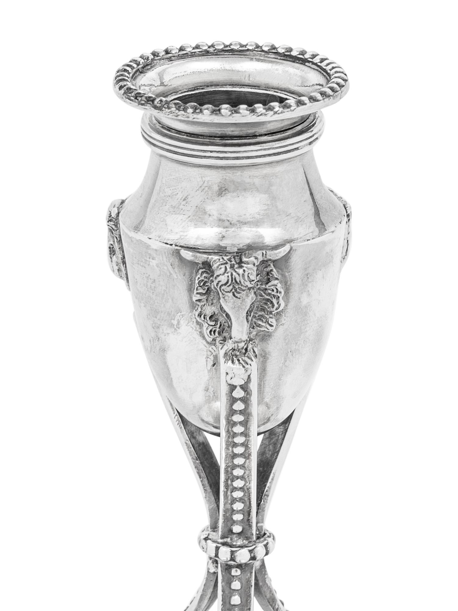 A Set of Six German Silver Candlesticks