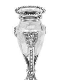 A Set of Six German Silver Candlesticks
