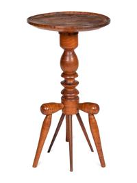 A Unusual Tiger Maple Spool Table