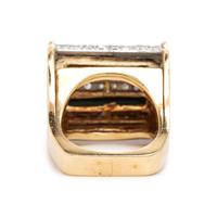 Malachite, Diamond, and Yellow Gold Ring