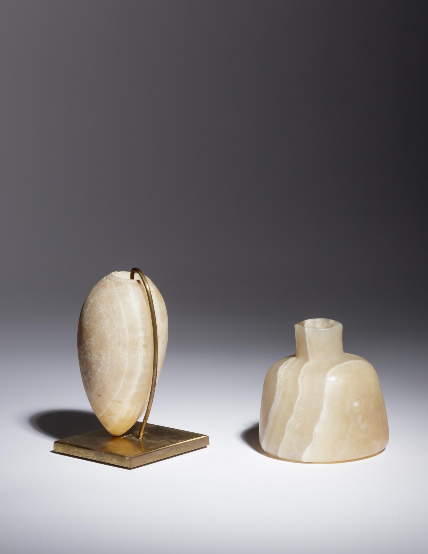 Two Egyptian Alabaster Vessels